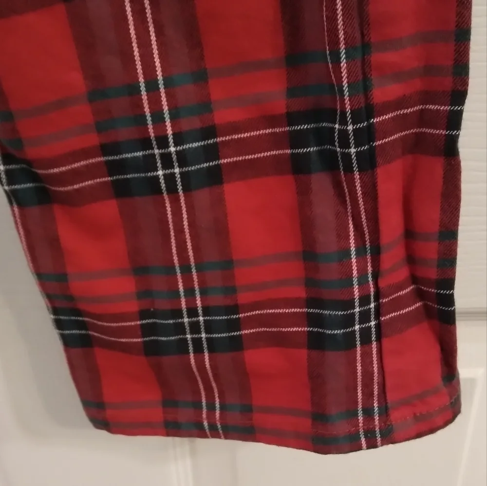 Empyre Urban Outfitters Red Plaid Preppy Corpcore Straight Crop Pants Size 5